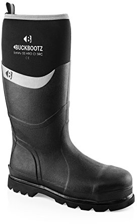 Buckler BBZ6000BL Waterproof Rubber Safety Wellington Boots Black or Blue (Sizes 5-13) Men's Wellies (5, Black)