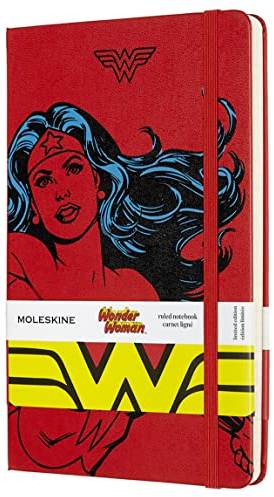 Moleskine Notizbuch - Wonder Woman, Large, A5, Liniert, Hard Cover, Rot