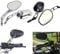 Motorrad Universal 8mm Rückspiegel Für Harley Dyna Road King Softail Touring XL 883 Sportster Fatboy FXDB FLSTF (Chrom)