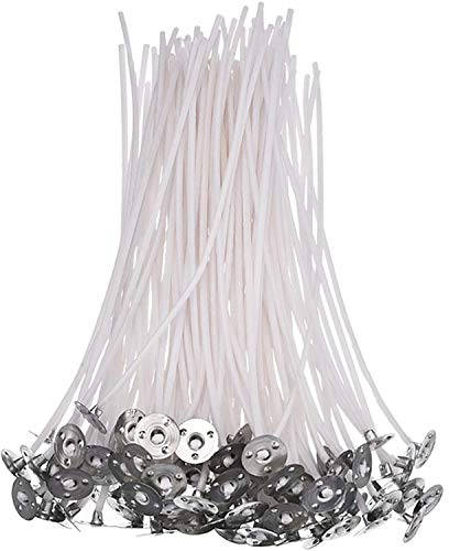 POFET 100 Stück Candle Dochte 20 cm vorgewachste Kerze Dochte, gewachste Dochte, natürliche Kerze Docht für Candle Making Candle DIY