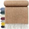 STTS International Wolldecke 100% Schurwolle Wohndecke in versch.Farben Tagesdecke Schurwolldecke Woll-Plaid Tirol Beige/Sand 140 x 200 cm