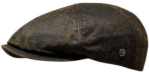WEROR Herren Schiebermütze Schildmütze Flatcap Schirmmütze Mütze WEROR-303.1 (56, Braun)