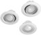 Hama WLAN LED Einbaustrahler Set 5W, 3 Stück, (LED Einbauleuchte funktioniert ohne Hub, runder LED Einbauspot, schwenkbar, Sprach-/App-Steuerung, WLAN Lampe für verschiedene Lichtatmosphären) Weiß