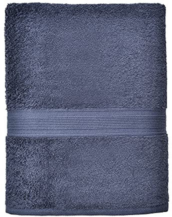 leevitex® Saunahandtuch XXL, flauschig und saugstark, 1 Saunatuch, 80 x 200 cm, Qualität 500 g/m², 100% Baumwolle - Navyblau