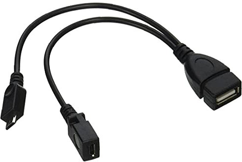 USB OTG Splitter Câble USB 2 0 A femelle à mâle Micro USB et adaptateur femelle hôte de charge Convertisseur Noir