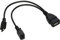 USB OTG Splitter Câble USB 2 0 A femelle à mâle Micro USB et adaptateur femelle hôte de charge Convertisseur Noir