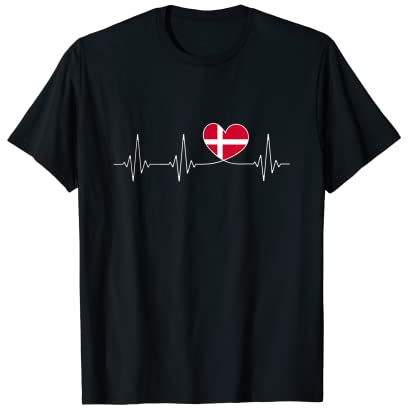 Danmark Liebe und dänische Flagge mit Herz für Dänemark T-Shirt