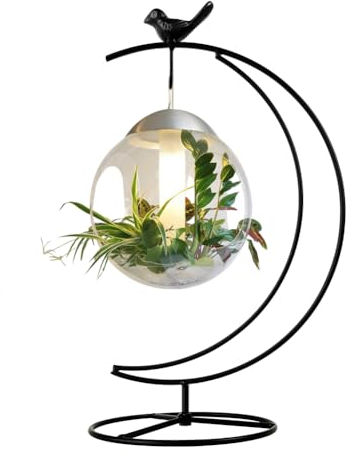Fosinz Ornament Display Stand Iron Hanging Stand Holder Hooks for Hanging Glass Globe Air Plant Terrarium Ball Christmas Ornament Home Wedding Decoration