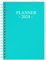 Kalender 2024, Wochenplaner mit Monatsregisterkarten, Tagebuch Run January 2024-Dez 2024, Flexibler Einband, Doppeldrahtbindung, einfaches Organisieren täglichen Lebens, 14×17,5cm, Teal Planer 2024