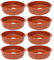Tradineur - Pack de 8 Cazuelas Redonda de Barro - Apta para vitro y Horno - Ideal para guisos y asados caseros - Ø 26 cm