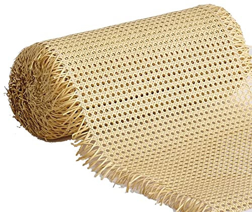 Rollo de Correas de Caña de Ratán Natural，Tela de Ratán a Mano Tejido Trenzado de Panal，Rejilla Mimbre Caña de Bambu para Proyectos DIY y Reparación de Sillas Mecedoras Muebles，Decoración del Hogar (