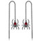 Spinnen Ohrringe Sterling Silber Halloween Spinne Einfädler Ohrringe Schwarz Kette Ohrhänger Gotisch Schmuck Geschenke für Frauen Mädchen