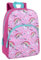Kids Small Character Backpacks for School for Boys and Girls with Adjustable, Padded Back Straps (Rainbow Unicorn Magic)