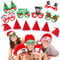 Huiguli Weihnachten Dekoration, 6 Stück Weihnachtsbrillen & 6 Stück Weihnachtsmütze, Lustige Weihnachtsfeier Brille, Weich Nikolausmütze Unisex, Weihnachten Geschenke für Kinder Freunde Familien