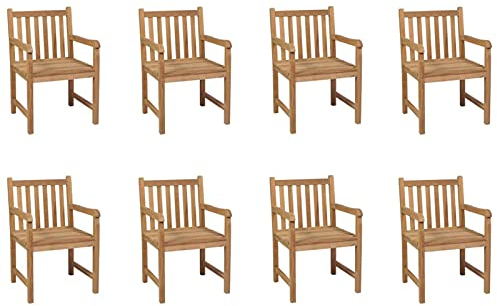 GuyAna Gartenstühle 8 STK. Massivholz Teak Hochlehner Gartenstuhl GartenstüHle Stapelbar
