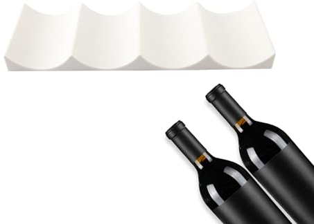 RTRTGS Estante de Vino-Nevera Botellero Botella y Puede Facilmente Stacker, Estante para Botellas de Vino de Estilo Europeo Plástico Botellero Apilable Horizontal para encimeras de Nevera de Cocina