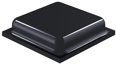 ELASTIKPUFFER SELBSTKLEBEND | Quadratisch | Größe, Menge & Farbe wählbar / 10 x 10 mm, 2,5 mm Höhe, schwarz, 22 Stück