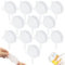 Couvercle boite de conserve yaourt confiture 12 pieces pour bocaux et canettes flexibles reglables durables et respectueux de l'environnement sans BPA lavables au lave-vaisselle