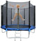 Trampolin 244cm Gartentrampolin mit Sicherheitsnetz GS Zertifizierung Outdoor Trampolin mit Leiterkombination wasserdicht UV-beständig Geschenk für Kinder und Familien