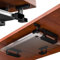 Mobilefox Laptop Untertisch Halterung Regal Halter Ständer mit Rausfallschutz passend für Notebook MacBook 0-35mm Schwarz