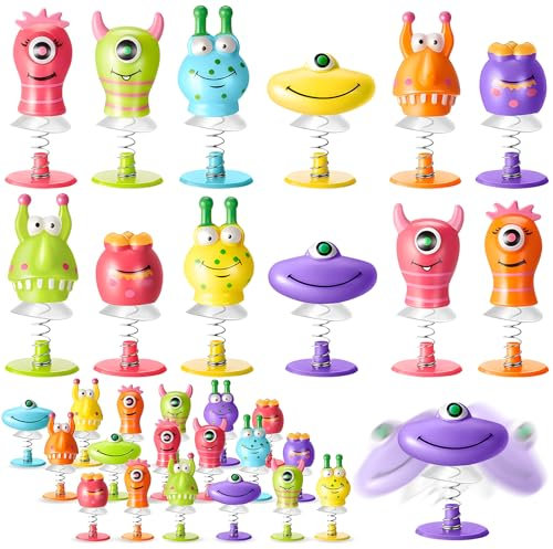 18Pcs jouets monstres sauteurs,Petit Jouet à Ressort,Sauteurs De Père Noël,Ressort Jouet,Jouets à Sauter à Ressort,ressort jouet pour enfant,pour jouets,cadeaux d'anniversaire(couleurs aléatoires)