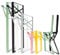 Natural Goods Berlin 2er Set Bierzeltgarnitur Classic mit Lehne (Gelb, 74 cm x 43 cm) - Klappbares Gestell für Bierbank aus Metall – Füße für Festzeltgarnitur - Stabiles Outdoor Bankgestell