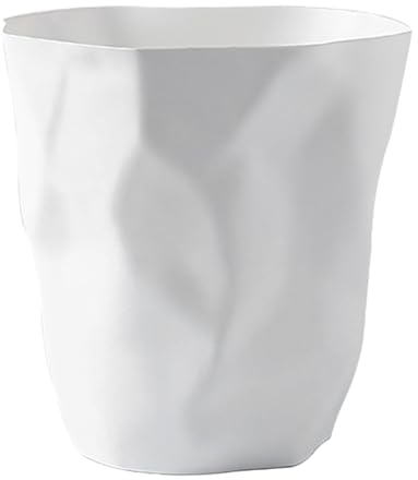 WOHPNLE Bote De Basura, Contenedor De Basura De Plástico De Gran Capacidad Contenedor De Basura Redondo para Baño, Cocina, Dormitorio, Oficina En Casa, Dormitorio Universitario(Blanco)
