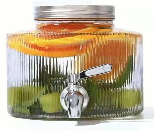 3,6L Getränkespender mit Zapfhahn Wasserspender Saftspender Limonadenspender Gartenparty Tank für Sommer Saft, kaltes Wasser, Eis, Milch, Bier Täglich Outdoor Party Trinkwasser