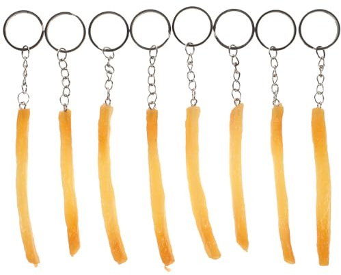 VALICLUD 8st Pommes-frites-schlüsselanhänger Kuh-schlüsselanhänger Pommes-frites-huhn- Simulation Frittes Künstliche Pvc
