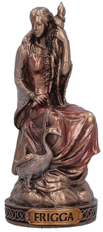 Nemesis Now Nordische Mythologie Decor Bronze Göttin der Mutterschaft 8,5 cm hoch – aus feinstem Harz gegossen, fachmännisch handbemalt – Frigga Göttin der Mutterschaft