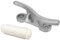 Marine-Pollerklampe für Boote, 12-Zoll-Aluminium-Dockklampe, Nylon-Dockline-Festmacherseil, Easy Loop S-Hörner, 1,2-Zoll-Seil, Starke Eingelassene Nägel, Schnelle Installation,