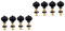 TOYANDONA 8 Cordes accordeur clé accordeurs de guitare Mécaniques accordeur boutons chevilles de réglage de friction ukulélé accordeur de guitare accordeurs d'ukulélé cheville Black
