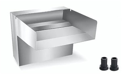 Cascada de acero inoxidable para estanque de natación, cascada de hoja de cascada, fuente rectangular para piscina, vertedero de cascada para piscina enterrada, fuente de agua al aire libre jardín (80