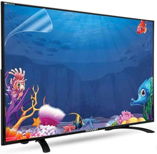 FKINGLRK Protecteur d'écran TV - Antireflet et Anti-Rayures pour Moniteur 43-75 Pouces, Film Protecteur Anti-lumière Bleue, pour écrans LCD, LED, 4K OLED et QLED HDTV
