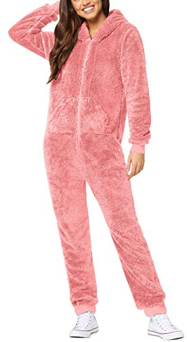 HEONSATI Pigiama Donna Invernale in Pile Abbigliamento da Notte Invernali Leggero Pigiama Aderente Sleepwear da Casa Curvy Pigiama Morbido Camicia da Notte Pile Comodo Pigiama Pagliaccetto Donna