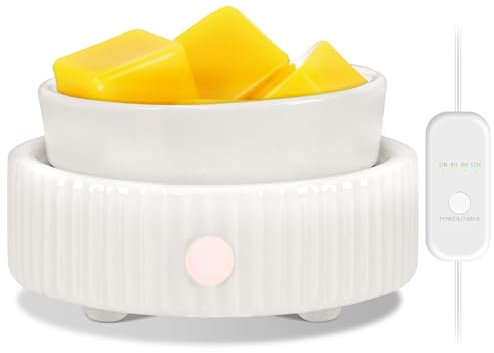 Wax Melt Warmer with 4 Timer- Ceramic 3-in-1 Melt Warmer for Scented, Electric Candle Wax Melter Burner for Home Office Bedroom Fragrance, Home Décor & Gift Choice