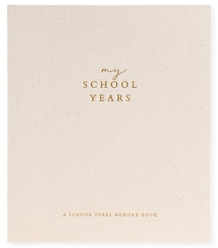Peachly My School Years Erinnerungsbuch für Kinder & Schule Fotoalbum – Schulfotoalbum Kindheitserinnerungsbuch – Schulandenken Organizer Schultage (Beige – Vorschule bis 12. Klasse)
