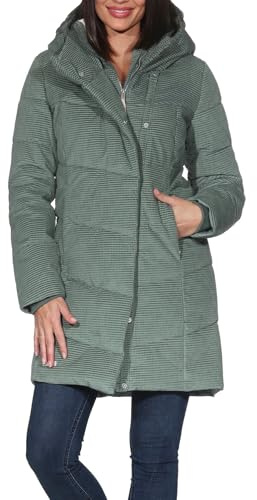 Ragwear Damen Cord-Steppjacke wasserabweisender Winterparka mit Kapuze Pavla Cordy