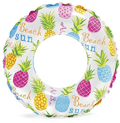 Intex Kinder Lively Print Swim Rings Lively Print Swim Rings, Pink Octopus/Coral Reef Fish/Realistic Starfish, 51, 59230NP
