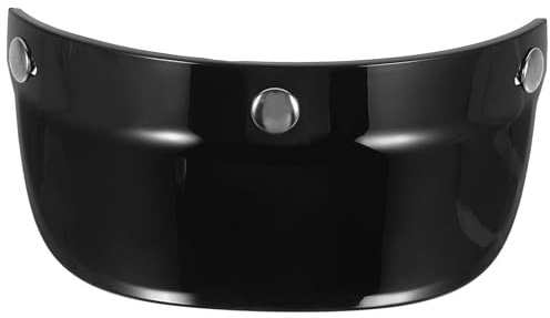 GRIRIW Verstellbares Motorradhelm Visier Aus Robustem Pc Material Windschutz Sonnenblende Für Halbgesichtshelm Kompatibel Mit Verschiedenen Motorradhelmen Schwarzer Helmvisier Zubehör