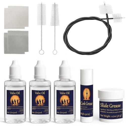 12pc Trumpet Cleaning Kit - Powerful Clean and Restores Smooth Valve Action, Maintain Trumpet and Sound Quality, Ideal Gift for Musicians