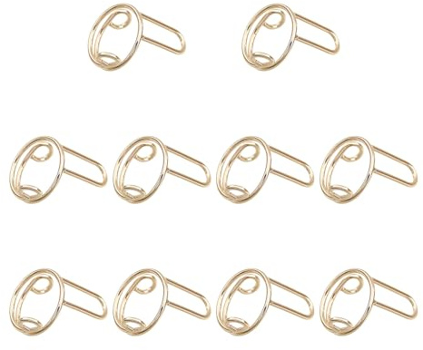 Feizikaw Doppelring Ringe Wudu Nagelringe,nicht anlaufend,10 Stück,verstellbar,kein,kein Damen-Geschenk,Ring-Set für HALAL-NÄGEL,Dekoration (10 Stück) (Gold,One Size)