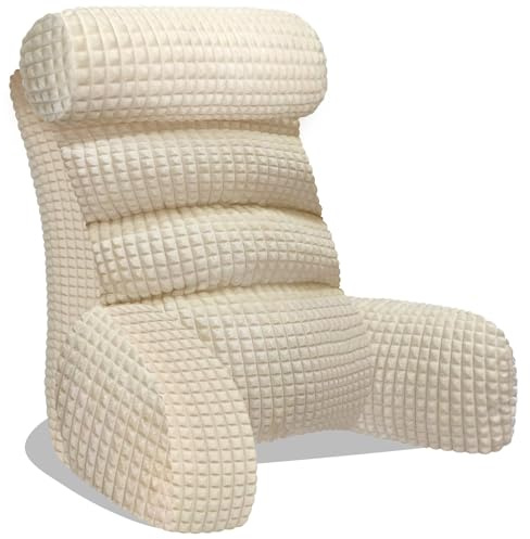 Reading Pillow for Bed, Cuddle Cushion, Back Support for Sitting Up in Bed | Reading Pillow for Adults, Bed Cushion for Sitting Up in Bed with Arms, Back Support Pillow for Reading, TV & Gaming
