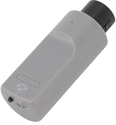 Jiawu Drahtloser Controller-Adapter für N64, Bluetooth-Controller-Konverter Unterstützt Firmware-Upgrade, Bluetooth-Adapter mit Geringer Latenz für (GRAY)