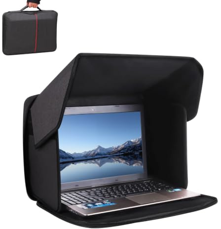 Bcuuozeeing Universal Laptop Sonnenschutz, Sichtschutzhaube, Laptopzelt, Blendschutz für Bildschirm, Laptop Sonnenschutz für Arbeiten im Freien, für Laptop, Tablet (16 Zoll)