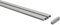 Interdeco Gardinenschienen Silber-Grau 1-/2-läufige Vorhangschienen aus Aluminium, Slimline, 400 cm