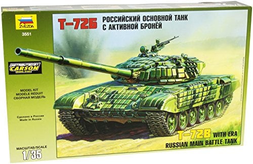 Zvezda 1/35 T-72B w/ERA Ruso Tanque de Batalla Principal # 3551 - Kit de Plástico Modelo
