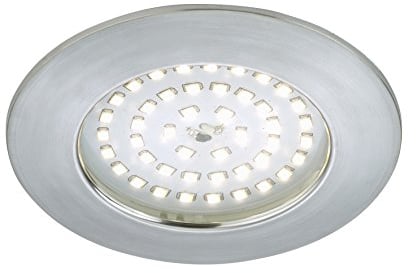 Briloner Leuchten 7206-019 LED Einbauleuchte, Einbaustrahler, LED Strahler, Spots, Deckenstrahler, Deckenspot, Lampen Wohnzimmer, led einbaustrahler 230v, Deckeneinbauleuchten, 10,5 Watt, 1000 Lumen, Badezimmer / Bad geeignet IP44, energiesparend, rund, aluminium