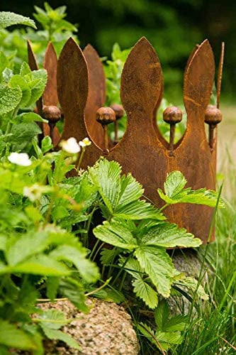 KUHEIGA Pflanzkrone Metall Edel - Rost, groß