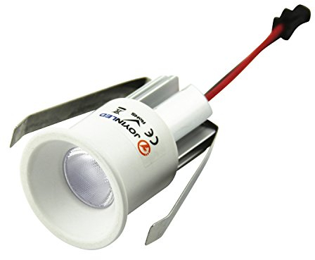 JOYINLED Mini LED Einbaustrahler 3W 230V Weiß Deckenstrahler mit Transformator COB Downlights Deckenspots 3000K Cree LED Chip+Treiber, offenes Loch 28mm